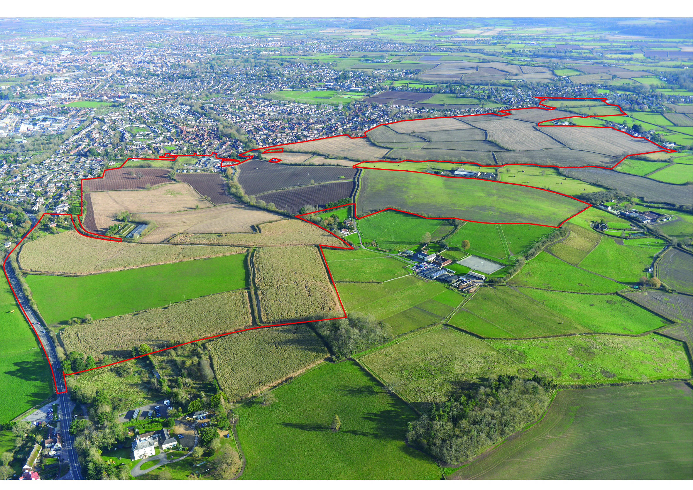 Comeytrowe land development from above